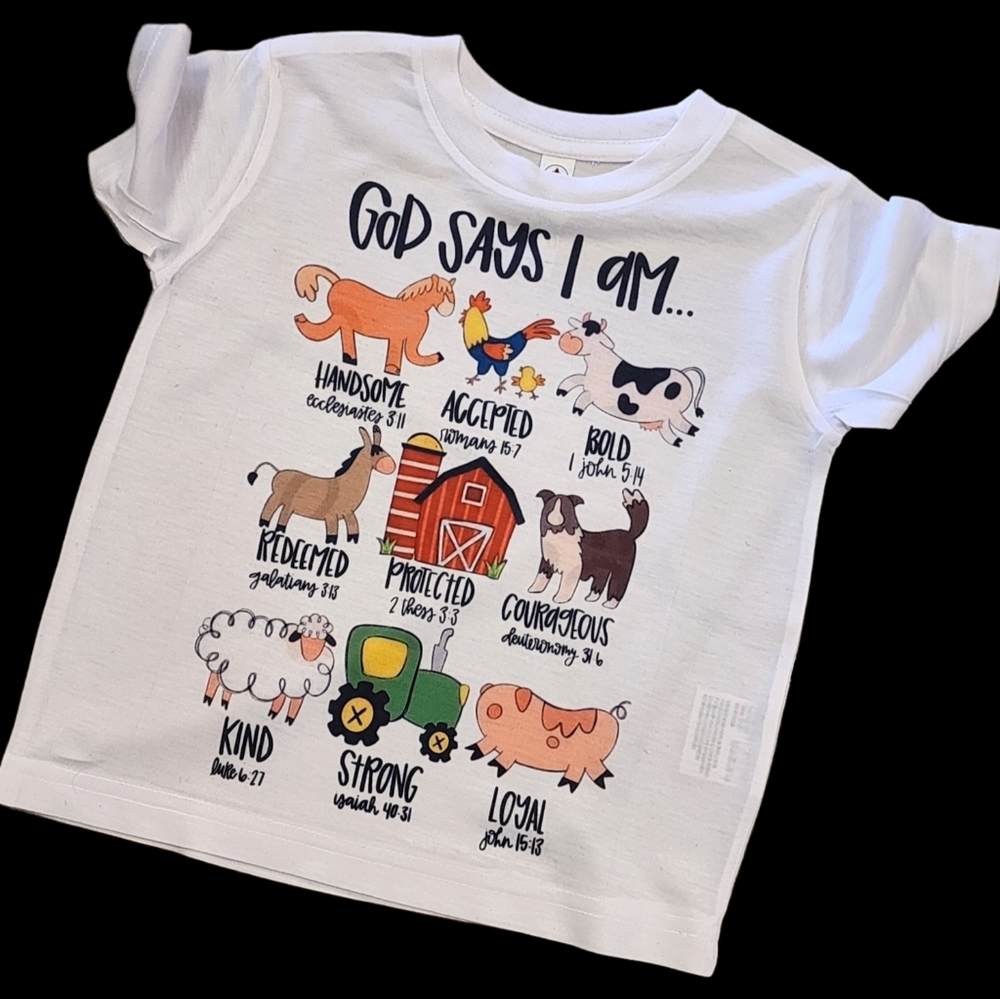 God Says I Am infant/toddler tee